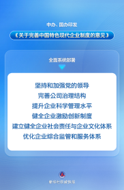 中办、国办印发意见完善中国特色现代企业制度，赋能企业发展
