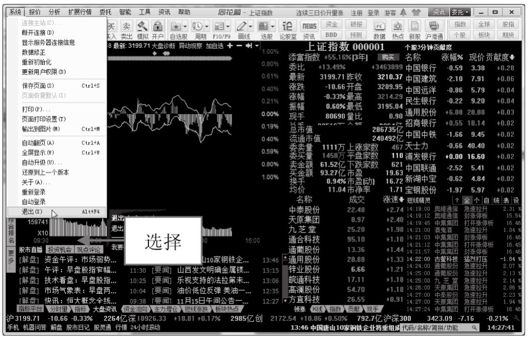 启动同花顺炒股软件方法_同花顺炒股教程_退出同花顺炒股软件步骤