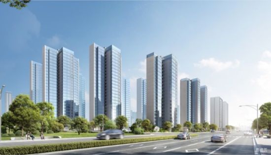 　　(招商·时代公园55#地块意境图)